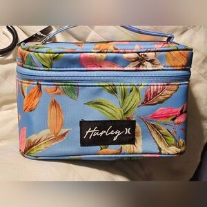 Hurley Floral Blue Cosmetic Case